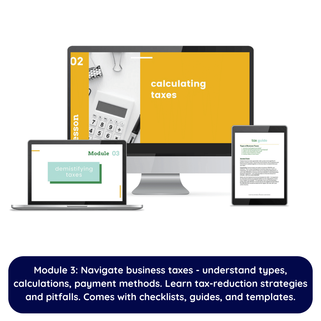 Access the same information that financial managers and pros use: and learn to navigate business taxes with confidence!