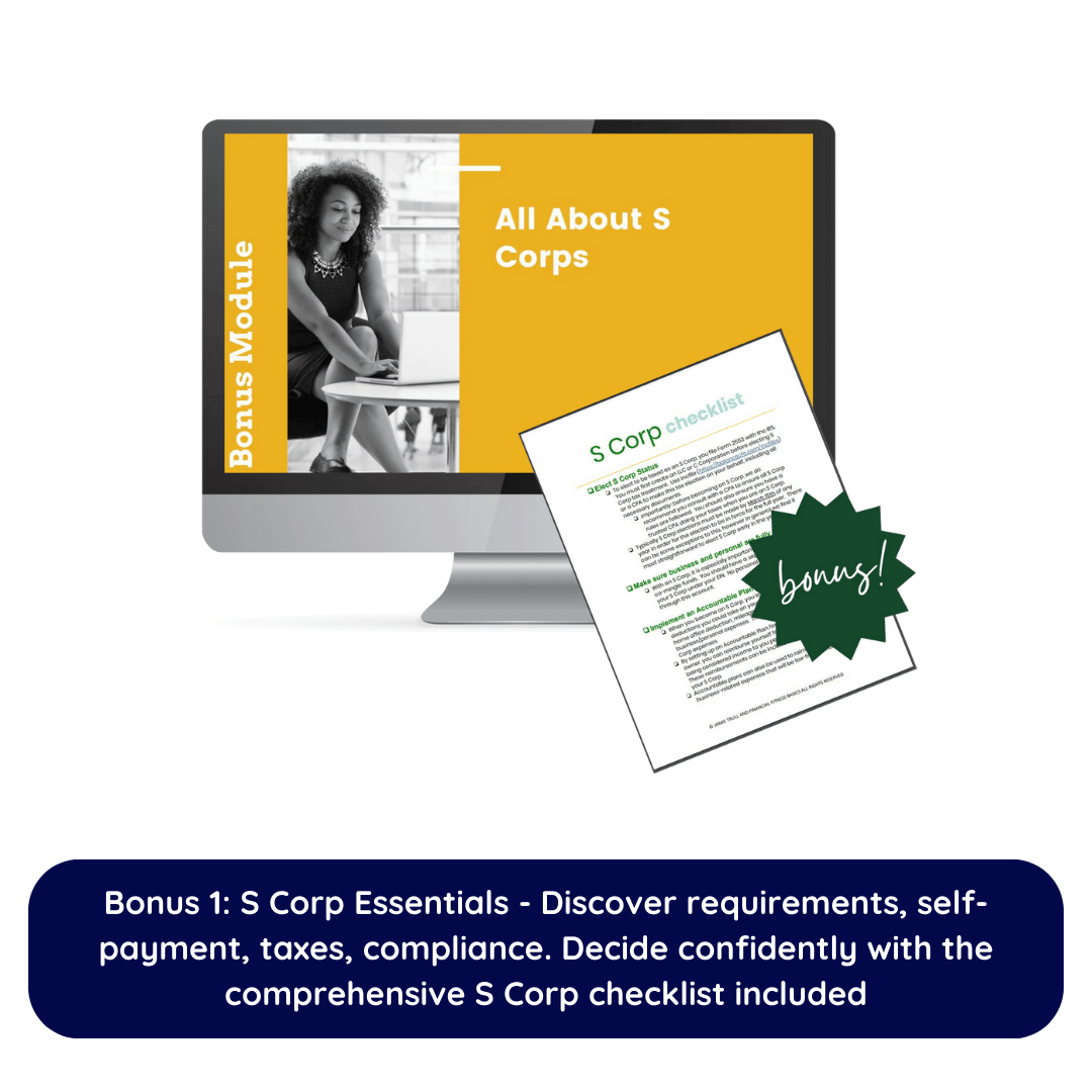 Perform your own financial analysis to determine if becoming an S Corp is right for you with our bonus S Corp Checklist.