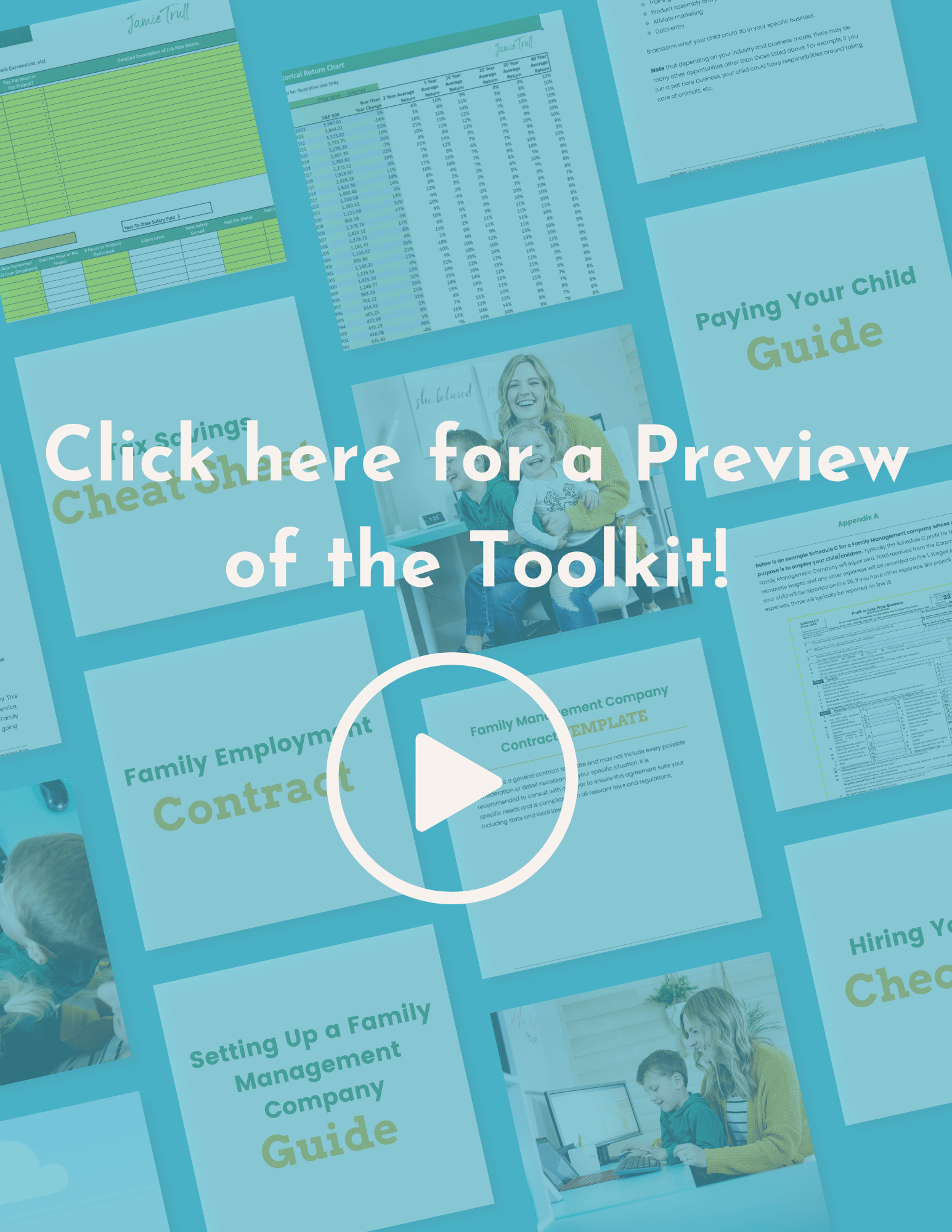 The Hiring Your Kids Toolkit is a comprehensive guide designed for parents aiming to legally and efficiently integrate their children into their business. Features step-by-step strategies, tax-saving cheat sheets, and tools to ensure compliance and maximize benefits.