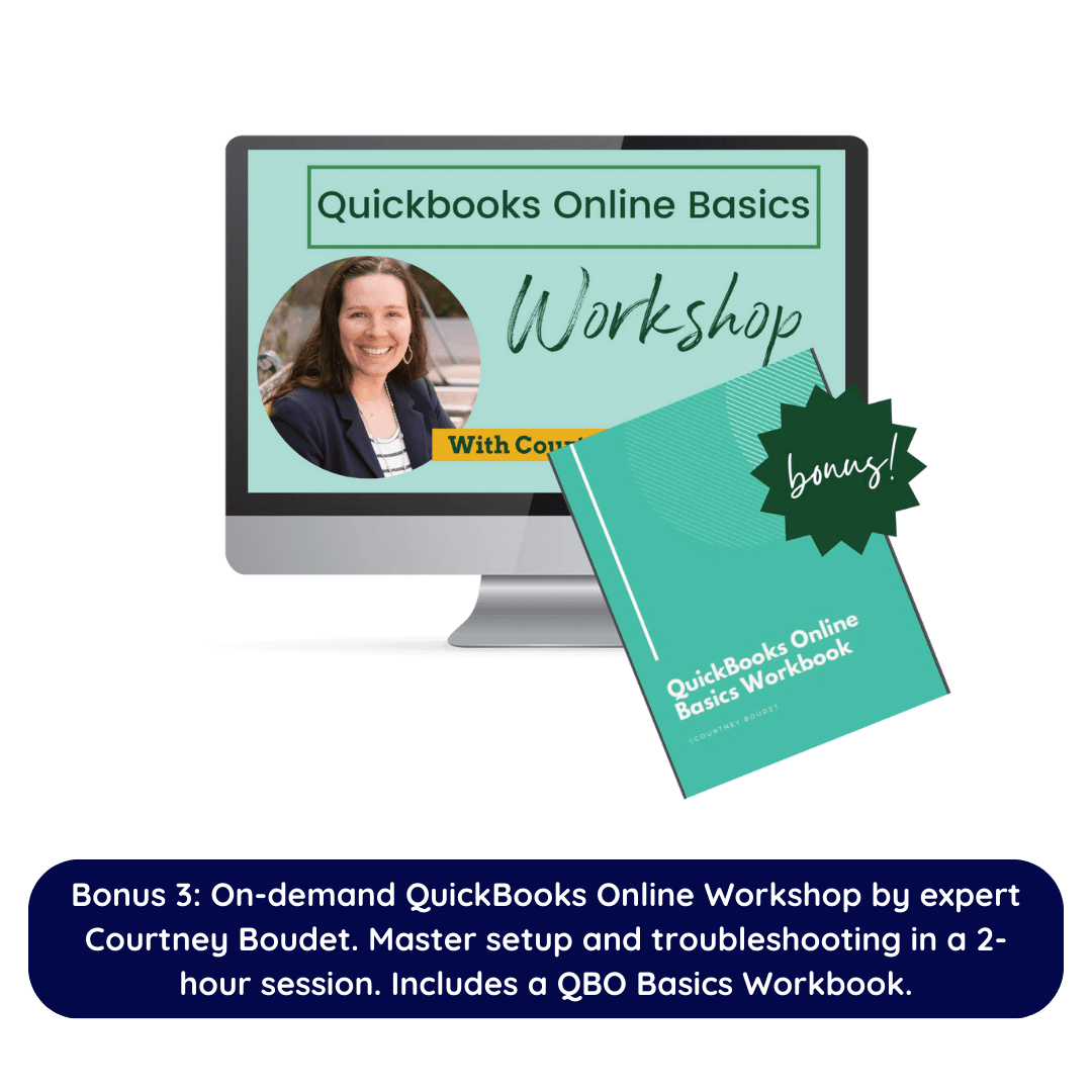 This bonus on-demand Quickbooks online workshop will help you understand the financial leverage you have within your business. Taught by Quickbooks online workshop expert Courtney Boudet.