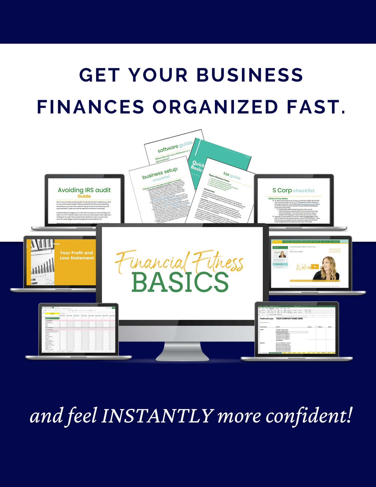 Improve your business's financial performance and get your business finances organized fast with Financial Fitness basics.