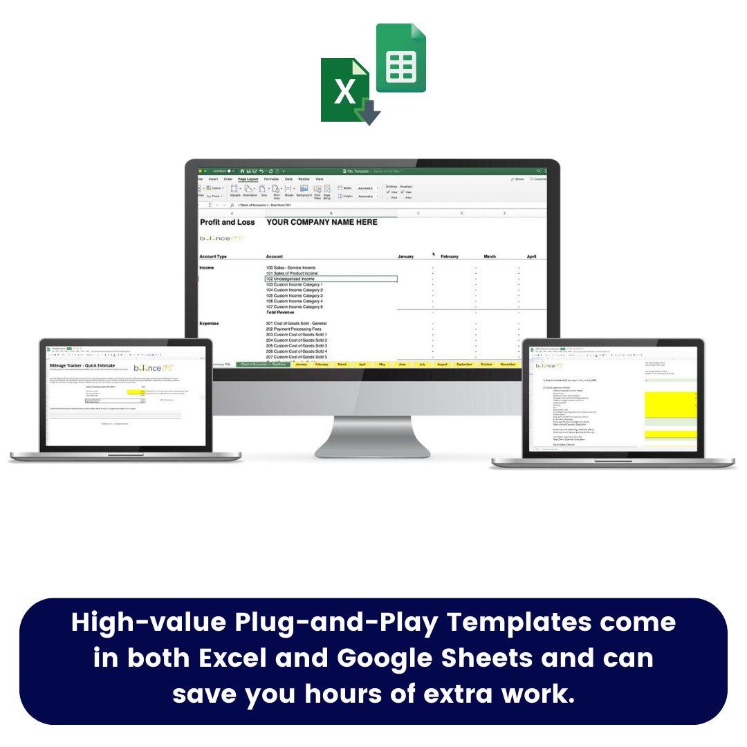 Save hours of extra work learning tax software by using our plug and play templates.