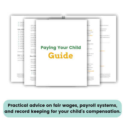 Paying Your Child Guide: Practical advice on fair wages, payroll systems, and record keeping for your child's compensation. If you've ever wondered, "Can I hire my child as an independent contractor?" this guide is for you.