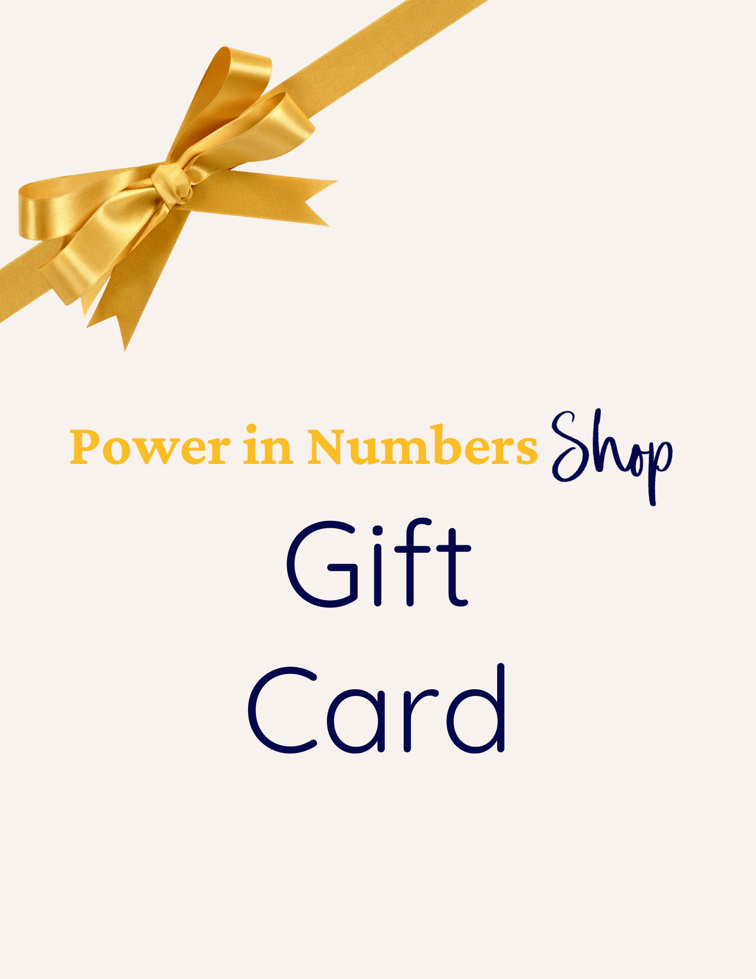 Gift Financial Literacy with a Power in Numbers Shop Gift Card
