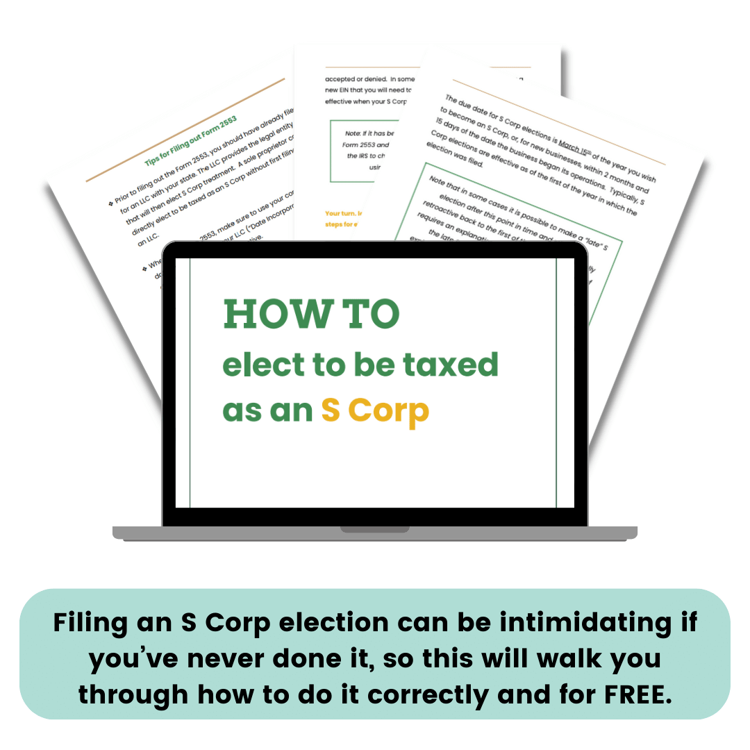 How to create s corp election: Filing an S Corp election can be intimidating if you've never done it, so this will walk you through how to do it correctly and for FREE.